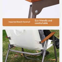 Nouveau modèle de chaise pliante de jardin en acier inoxydable, chaise lune portable pour le camping, la plage, le bureau, la pause déjeuner, mobilier Kermit