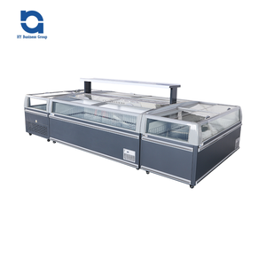 Commercial Horizontal Deep Island Freezer Glass <b>Door</b> Island Display Freezer Supermarket Freezer for Frozen Food - Product Image 1