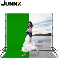 JUNNX 6 × 9フィートPhotography Backdrop Background、Green Chromakey Muslin Background ScreenためPhoto Video Studio