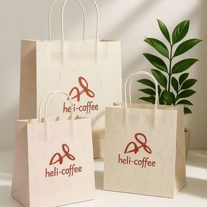 Bolsas de Papel Kraft Personalizadas para Té con Leche, Bolsas para Llevar Bebidas, Café y Té, Precio al por Mayor, Impresión de Logotipo - Product Image 6