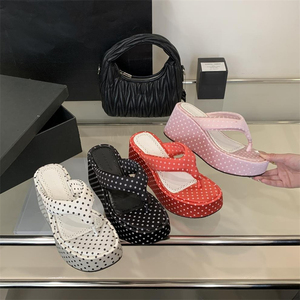 Chaussures de mode pour femmes, sandales compensées à plateforme, talons hauts, mules et tongs pour l'été et la plage - Product Image 2
