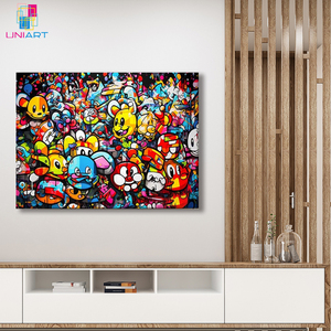 UNIART Alessio cacciatora Poster di arte della tela e arte della parete stampa di immagini moderne camera da letto decorazioni Poster Banksy Graffiti Art - Product Image 5