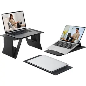 Ultra thin portable folding notebook table frame, height adjustment, office desk notebook computer support