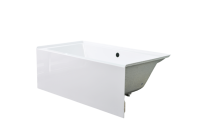 Bañera de Esquina Extraíble COMFY, Ecológica, de Acrílico, para Baños Pequeños, con Reposabrazos, Diseño Moderno y Contemporáneo, con Certificación CUPC