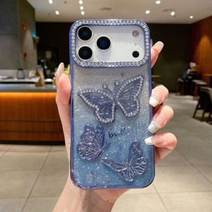 Funda de Teléfono con Pedrería y Mariposas para Mujer/Niña, Compatible con <span class=keywords><strong>iPhone</strong></span> 17 <span class=keywords><strong>Pro</strong></span> <span class=keywords><strong>Max</strong></span>, 17 Air, 16, 15, 14, <span class=keywords><strong>13</strong></span>, 12, Diseño Degradado Naranja Brillante de Lujo - Product Image 5
