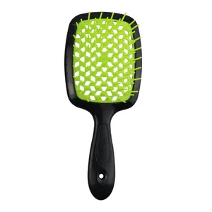 Ücretsiz örnek özel Logo delikli kafa derisi masaj tarak saç fırçası ABS dolaşık açıcı havalandırma duş saç fırçası