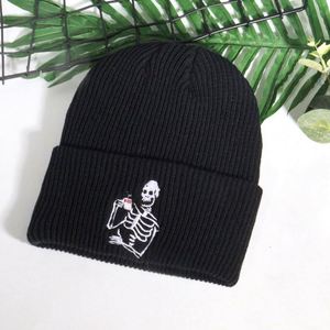 Gorro de Punto de Invierno de Color Sólido, Gorro de Punto con Letras, Gorro de Punto Y2K, Gorro de Punto Bordado 100% Acrílico con Logotipo Personalizado - Product Image 5