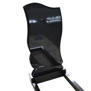 Prix des monuments funéraires en granit noir de Mongolie poli, style russe, granit noir - Product Image 2