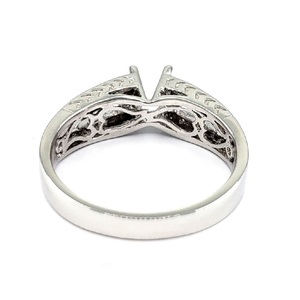 KOK Meilleure Vente Bonne Qualité 18k Or Blanc Massif Diamant Naturel Fine Jewellery Semi Mount Pour 0.4cts Bague de Fiançailles pour les Femmes - Product Image 3
