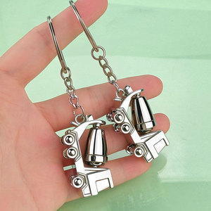 Customised alloy concrete mixer truck <b>keyring</b> innovative engineering vehicle model <b>mini</b> realistic metal pendant - Product Image 3
