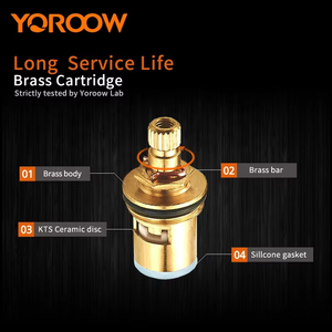 Keran air panas/dingin untuk kamar tidur, keran air panas/dingin bahan Aloi seng Modern dengan katup keramik dan dudukan dek inti, pegangan tunggal - Product Image 5