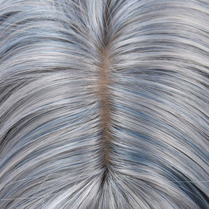 Parrucca Sintetica Smilco <span class=keywords><strong>2026</strong></span> Nuova Collezione Borgogna con Riflessi Blu e Bianchi, 28 Pollici, con Frangia, Resistente al Calore, Capelli Lisci Sintetici SM582 - Product Image 6