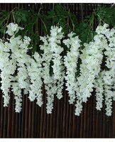 Décoration de mariage, nouvelle guirlande de glycine artificielle en soie pour plafond, arche de mariage, décoration d'Halloween, intérieur/extérieur