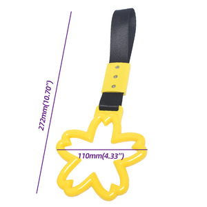 JDMotorsport88 Correa Amarilla para Coche JDM, Correa de Anillo Tsurikawa, Correa de Agarre para Tren, Autobús, Metro, Amuleto de Drift con Correa Negra - Product Image 5