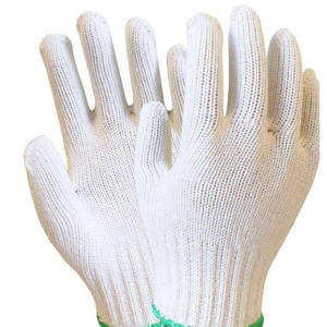 Guantes de Algodón Blanco de <span class=keywords><strong>750g</strong></span>, Tejidos, con Puño de Punto, Flexibles, Duraderos y Transpirables para Trabajo y Construcción, Precio de Fábrica HTR - Product Image 5