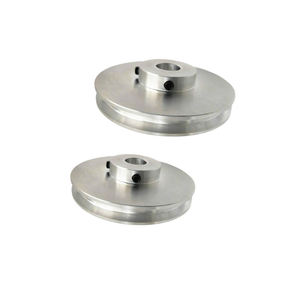 Изготовленный на заказ металлический алюминиевый шкив с одним пазом шкивы Металл для круглого ременного двигателя вал сверлильный станок - Product Image 1