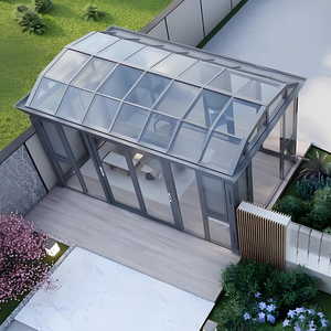 Solárium Moderno para las Cuatro Estaciones con Balcón Exterior para Villa, Vidrio Laminado Templado con Energía Solar, Diseño Europeo, Invernadero de Jardín - Product Image 3