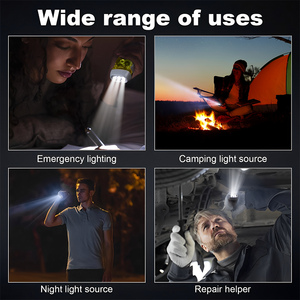 3 LED Hand Crank Đèn pin Pin hoạt động khẩn cấp Cắm Trại Đi Bộ Đường Dài Ngoài trời bền ABS nhựa màu xanh lá cây IP54 cao CRI 90 200m - Product Image 3