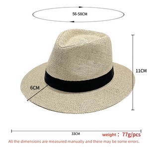 قبعات مخصصة قبعات مخصصة الصيف عارضة في الهواء الطلق قبعة القش الرافية حماية الشمس للحياة اليومية السفر الصيد شخصية أنيقة تصميم قبعات مخصصة - Product Image 2