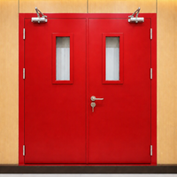 Porte coupe-feu en acier de haute qualité pour bâtiment commercial, design moderne, prévention incendie pour hôtel