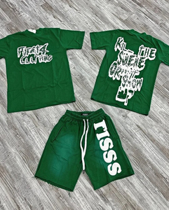 Tùy Chỉnh Dtg In Quần Short Và T-Shirt 2 Mảnh Thiết Lập Chạy Bộ Của Nam Giới Thiết Lập Chất Lượng Cao Bộ Ngắn - Product Image 4