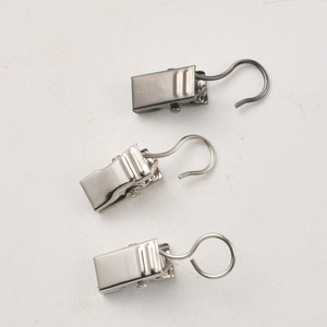 Clips y Ganchos para Cortinas, Clips Metálicos Tipo Cocodrilo, Color Plateado y Gris Metálico, Rectangulares, Antioxidantes, para Accesorios de Cortinas de Baño - Product Image 2
