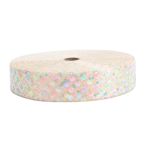 رقائق معدنية مطبوعة على شريط Grosgrain 50 ياردة/لفة - Product Image 2