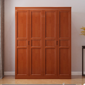 Dazhang Jiaju Solid Wood <b>Wardrobe</b> 2345 Double Door Chinese Style <b>Large</b> Capacity Bedroom Storage Cabinet - Product Image 3