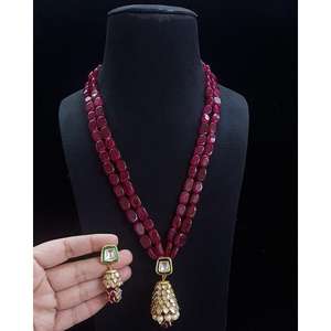 Bijoux longs pour femmes bohèmes indiennes pour fiançailles de fête de mariage et anniversaire tenue quotidienne cadeau de festival en laiton - Product Image 1