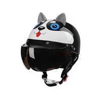 [Personnalisé] Casque de sécurité pour enfants à vélo électrique, dessin animé, quatre saisons, protection solaire universelle, anti-buée, marron/transparent