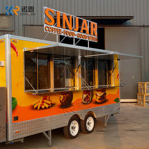 Remorque à <span class=keywords><strong>café</strong></span> commerciale de 5 mètres entièrement équipée avec réfrigérateur, friteuse et système solaire, pour burgers et frites, Food Truck - Product Image 4