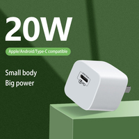 Vente chaude 20W GaN Charge Rapide Type C Chargeur Mural Qc3.0 Adaptateur Mini Prise pour iPhone PD Charge Rapide pour Caméra 5V/3A
