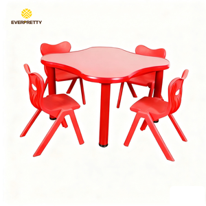 Ensemble de table et de chaises d'activités en plastique coloré pour enfants, pour l'école maternelle/la crèche, design moderne, mobilier scolaire durable - Product Image 2