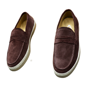 Vintage donkerbruine leren mocassins handgemaakte stijl heren rijloafers - Product Image 6