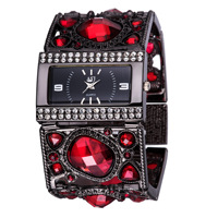 Montre à Quartz en acier inoxydable personnalisée pour femmes cadran en verre minéral boîtier carré 10m résistance à l'eau boîtier en alliage de Zinc boîte à bijoux