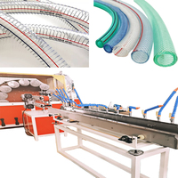 Ligne d'extrusion de tuyaux en PVC transparent renforcés de fibres haute pression, machine de fabrication de tuyaux de jardin tressés