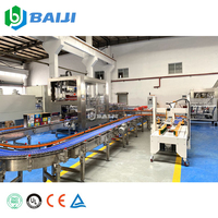 Ligne de production entièrement automatique pour l'embouteillage et le remplissage d'eau minérale en bouteilles en verre