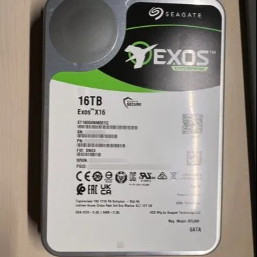 Seagate Exos HDD 16TB HDD Perusahaan 3.5 "7200RPM SATA 6 Gb/s 256MB