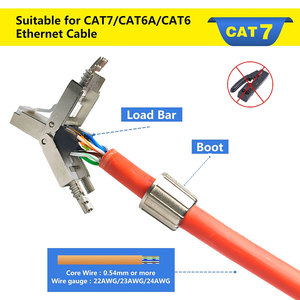 Lĩnh vực cáp Ethernet 8P8C công cụ miễn phí cat <span class=keywords><strong>7</strong></span> mạng FTP che chắn cat6A CAT7 RJ45 nối Modular toolless cắm - Product Image 6