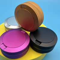 Boîte à snus en aluminium à hauteur étendue avec poignée latérale moletée et logo personnalisé