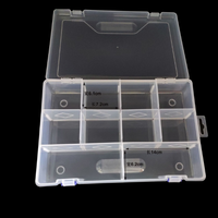 Boîte de rangement transparente rectangulaire à 10 compartiments en plastique PP de haute qualité pour la vente en gros
