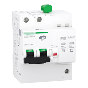 Schneider A9L16298 iQuick PRD40R Acti9 Supresor de Sobretensiones Modular - 1 Polo + N - 220V - Distribución - Con Control Remoto - Product Image 1