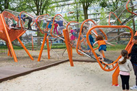 Red de Cuerdas de Arcoíris para Juegos al Aire Libre, Entrenamiento y Aventura para Niños - Estructura de Escalada para Parque de Aventuras, Equipo Escolar para Ejercicio
