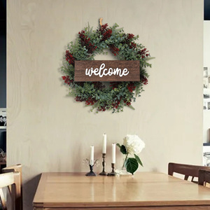 Artificial Boxwood Green Leaves Wreath <b>Door</b> <b>Decoration</b> Artificial Green Boxwood Wreath Artificial Wreath - Product Image 3