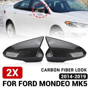 2X กระจกมองหลังแบบคาร์บอนไฟเบอร์ ABS สำหรับฟอร์ด มอนดิโอ MK5 2014-2019 - Product Image 1