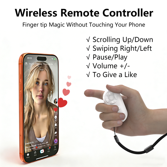 Wireless Camera Remote with Mini Keyboard & Waterproof Design for TikTok Vlog Selfie Shooting 10m Range Zoom Focus Control