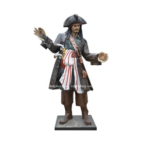 Nuevo Producto <span class=keywords><strong>de</strong></span> fibra <span class=keywords><strong>de</strong></span> vidrio película figura <span class=keywords><strong>de</strong></span> acción el Capitán <span class=keywords><strong>Jack</strong></span> estatua - Product Image 2