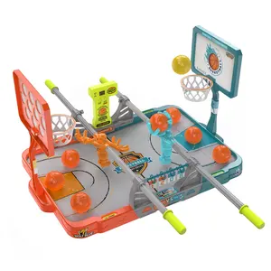 Doppio giocatore educativo giocattoli da tavolo al coperto gioco da tavolo gioco pallacanestro tiro gioco di battaglia con tabellone segnapunti giocattolo sportivo per bambini