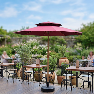 Modern Outdoor Iron Cantilever <b>Patio</b> <b>Umbrella</b> 135cm Radii Manual Opening Tilting for Courtyard Cafes Hotels-Base Not Included - Product Image 4