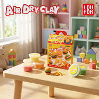 Kit Tanah Liat Makanan Gourmet 6 Warna untuk Anak-Anak - Set Tanah Liat DIY Non-Toksik untuk Patung Makanan Buatan Tangan Mainan Kerajinan